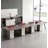 Modern Industrial Office Desk with Privacy Screen and Integrated Storage Cabinet-130372027