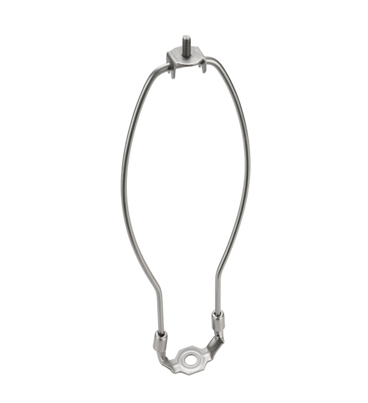 Lamp Harp, 11" H x 4.5" W x 0.8" D, Satin Nickel