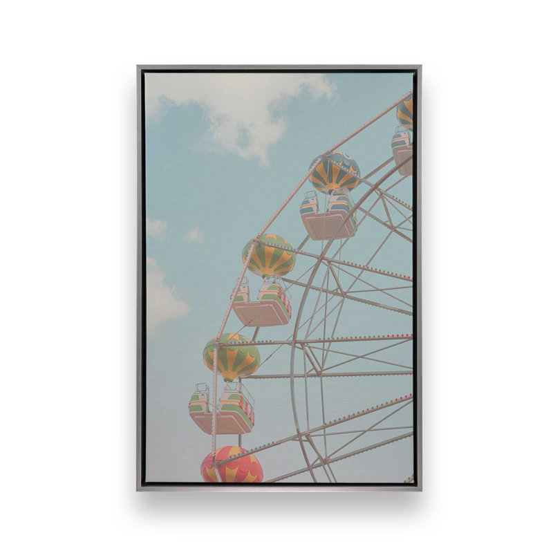 Carousel Dreams In The Sky sur toile, Polished Chrome Floater Framed, H 32,75 po x l 48,75 po
