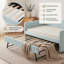 Lit de jour classique rembourré en bois massif avec lit gigogne convertible en bois massif pour chambre d'amis Gingham Classic-131205468