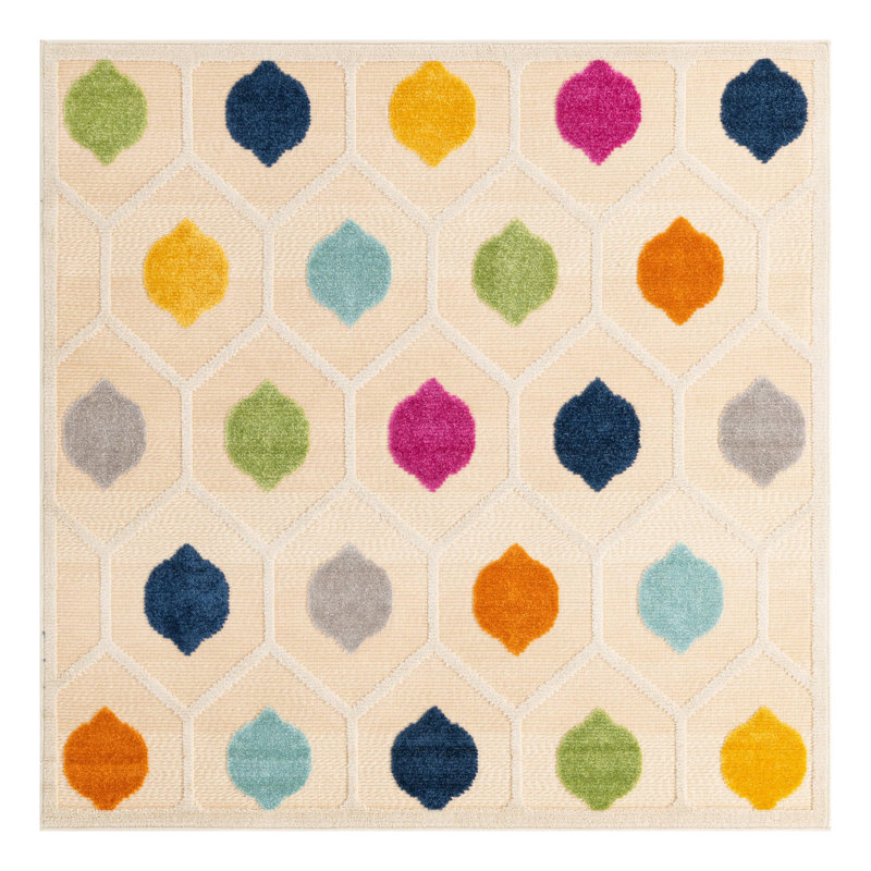 Noord Aruba Indoor/Outdoor Rug, Square 5'3"
