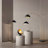 Luna Bella Accent Table Lamp - Black & Gold-Leaf Shade, Weathered Brass, Black Marble Base-58622614-58911618