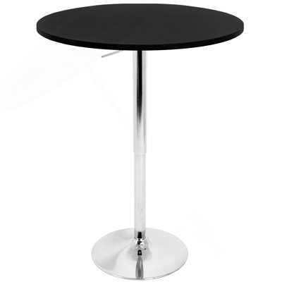 Elia Contemporary Adjustable Bar Table In Black By Lumisource