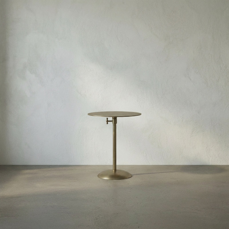 Felix End Table, Antique Brass