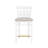 Egisto Upholstered Counter Stool with Solid Wood Frame