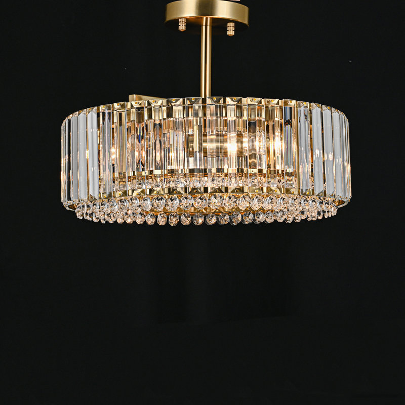 Irenej Semi Flush Mount, Gold