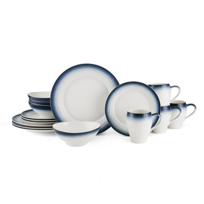 Mikasa Swirl 16-Piece Dinnerware Set, Service for 4
