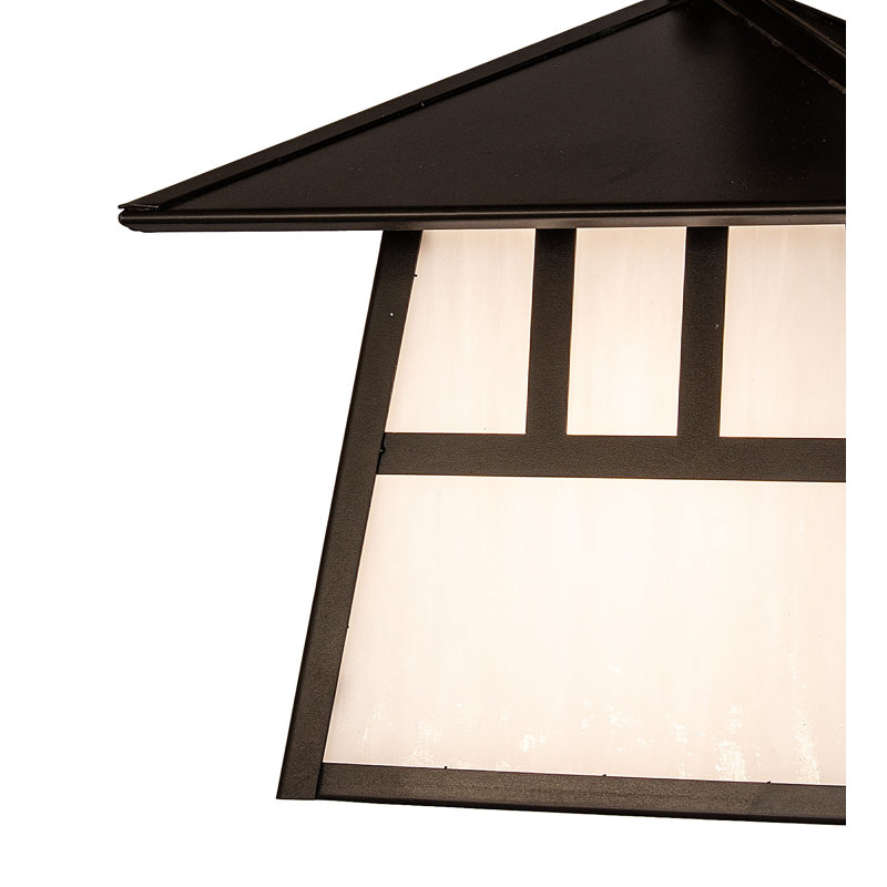 1 - Light Armed Sconce, 11.5" H x 8" W x 12.5" D, Craftsman Brown, White