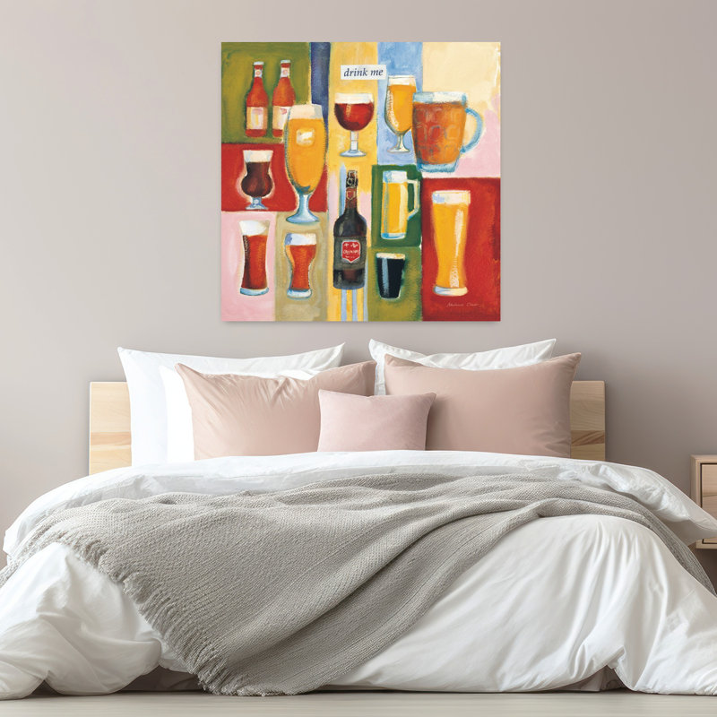 Drink Me, art mural contemporain, H 32 po x l 32 po