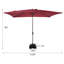 Parasol de marché rectangulaire avec base-68961488