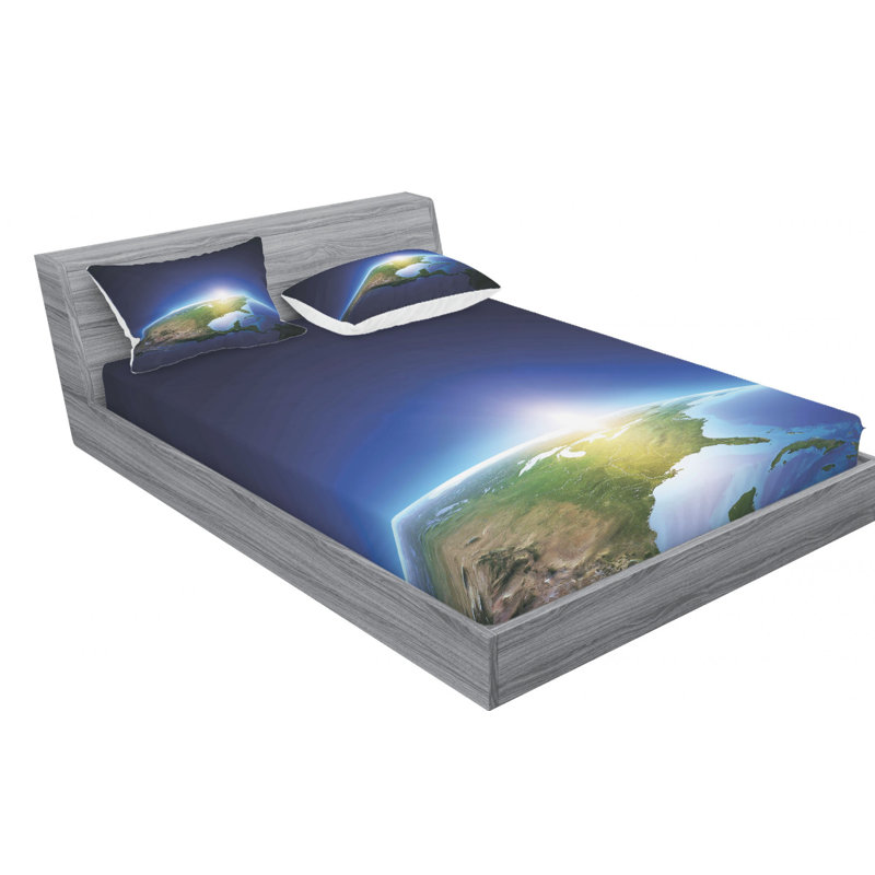 Microfiber Sheet Set, Queen Sheet Set + Fitted Sheet + 2 Pillowcases