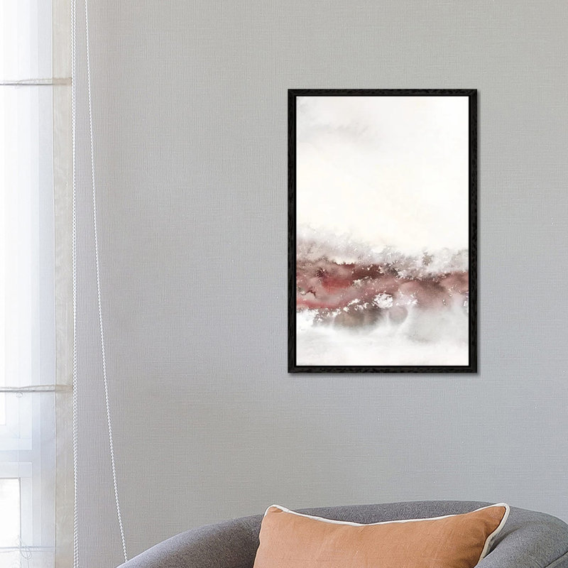 Soft Waves II by Carol Robinson - Painting on Canvas, 66.04 cm H x 45.72 cm W, Black Framed