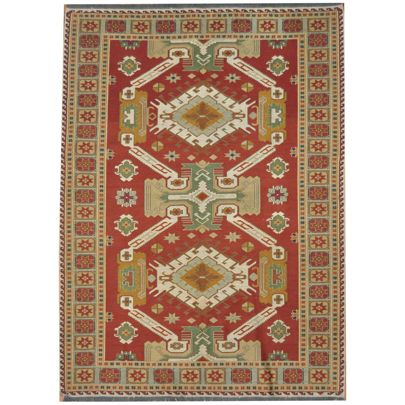 Tapis en laine Soumak noué à la main