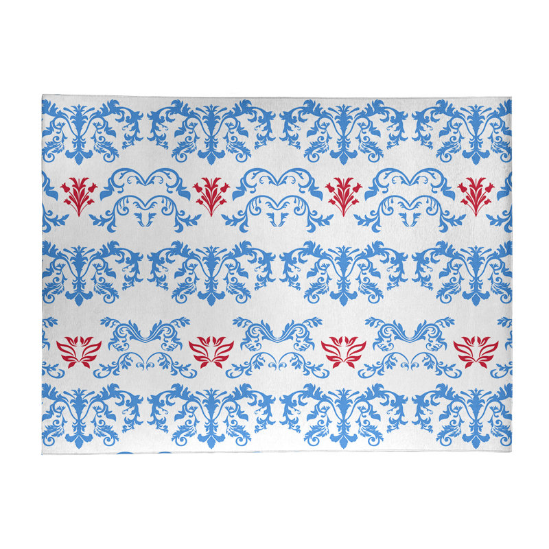 Damask Indoor Rug, Rectangle 9' x 12'