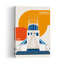 Affiche murale moderne représentant la cathédrale de Liverpool, style rétro vintage, architecture urbaine.-793580055