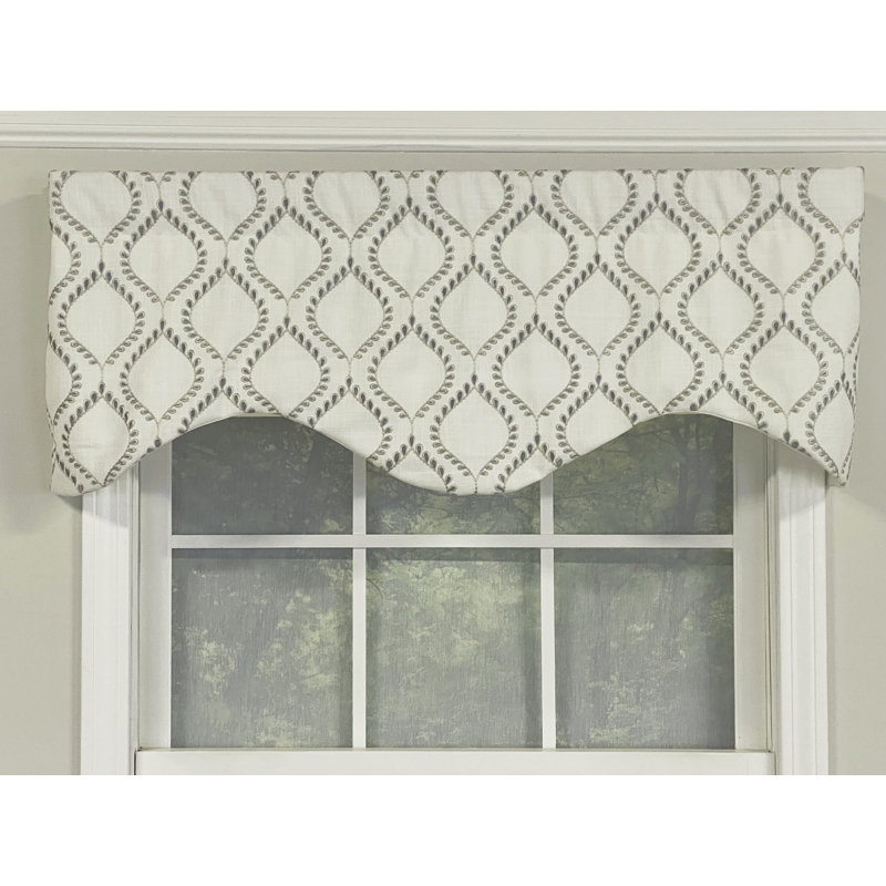 Go Getter Cornice Valance Color Cream/ Grayish Blue