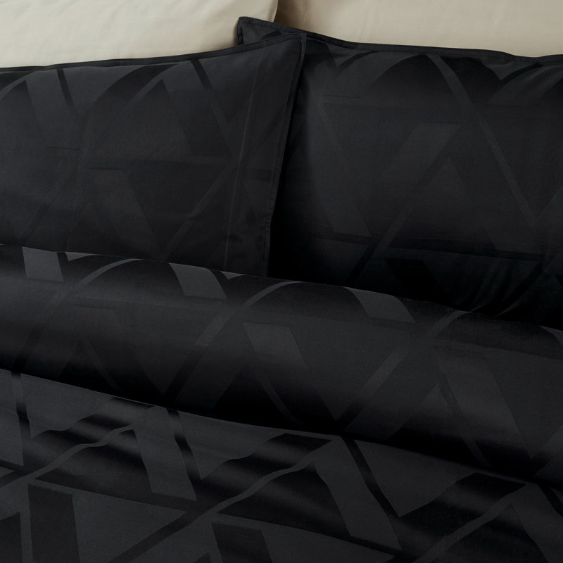 Kalama Satin Geometric Shapes Duvet Cover, Double Duvet Cover
