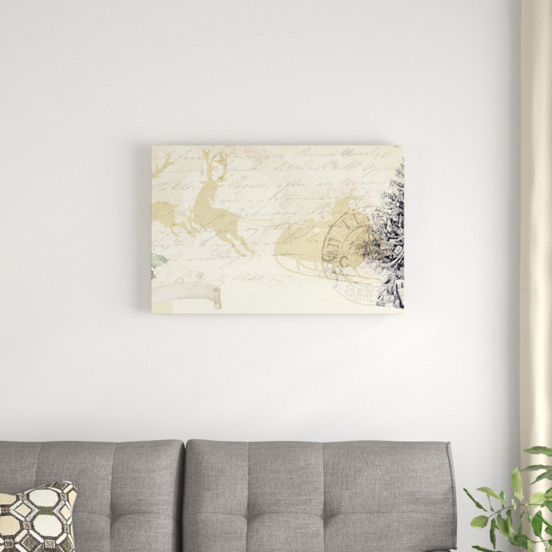 Christmas Greetings Collection D by Jennifer Paxton Parker - Graphic Art Print, 51cm H x 76cm W, Wrapped Canvas