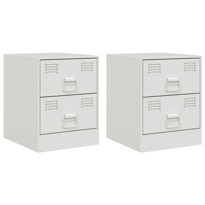 34.5cm W Steel Bedside Table