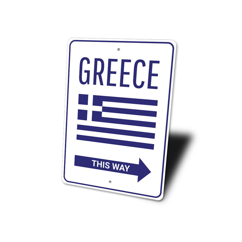 Panneau en aluminium Grèce, H 18 po x l 12 po x P 0,06 po