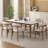 White Rectangular Sintered Stone tabletop Dining Table-110983094