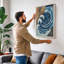 Great Wave at Twilight Japandi - Wrapped Canvas-2021486144-2021486156