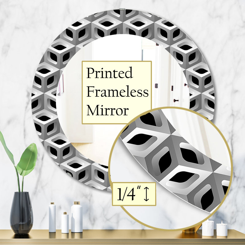 Miroir mural scandinave 6 Mid-Century, H 31,5 po x l po