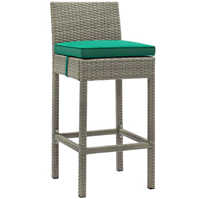 Conduit Bar Stool Outdoor Patio Wicker Rattan