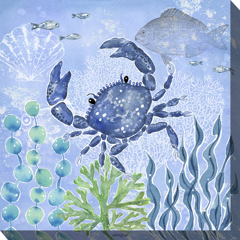 Art sur toile crabe bleu extérieur
