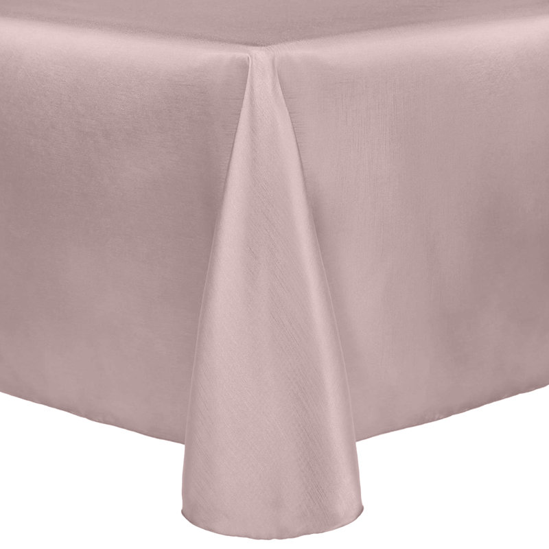 Raifah Rasela Solid Color Round Tablecloth, Ice Pink, 5 Pack, 70" x 52"