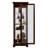 Goode Locking Slide Door 5 Shelf Curio Cabinet in Deep Cherry Brown