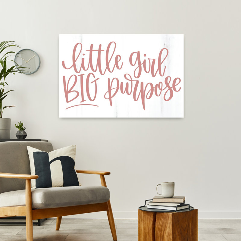 «Little Girl Big Purpose», art contemporain abstrait, H 24 po x l 36 po