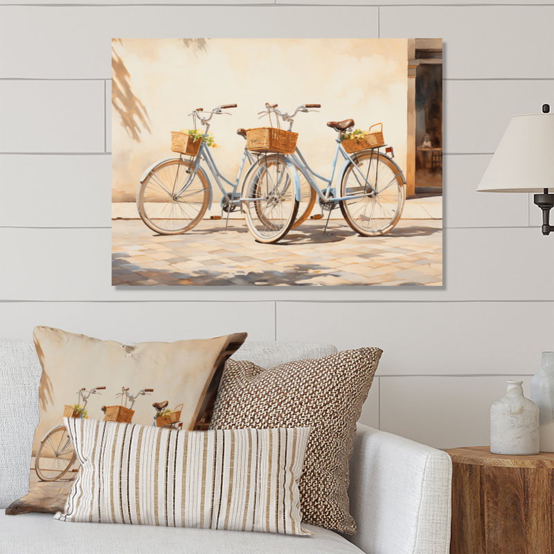 Bicyclette Peaceful Rides I - Transport mural en métal, H 24 po x l 32 po x P 1 po