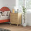 Commode cannelée pour chambre à coucher avec 4 tiroirs