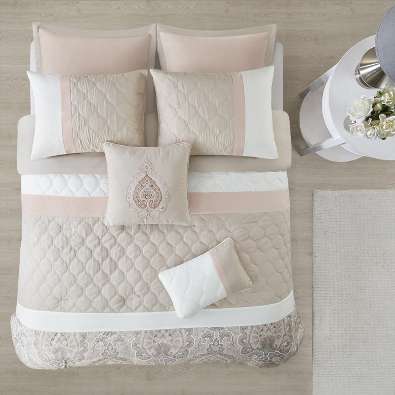 Ensembles de literie élégants et confortables, polyester hypoallergénique, style transitionnel pour la chambre principale