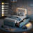 Twin XL LED Upholstered Bed Frame with 2 Storage Drawers, MDF & Fabric-461545471-461545456