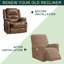 Housse pour fauteuil inclinable à coussins carrés/rectangulaires-971991225