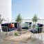 Ensemble de patio d'extérieur en aluminium 4 pièces Riverside par Modway-421915323-421915324