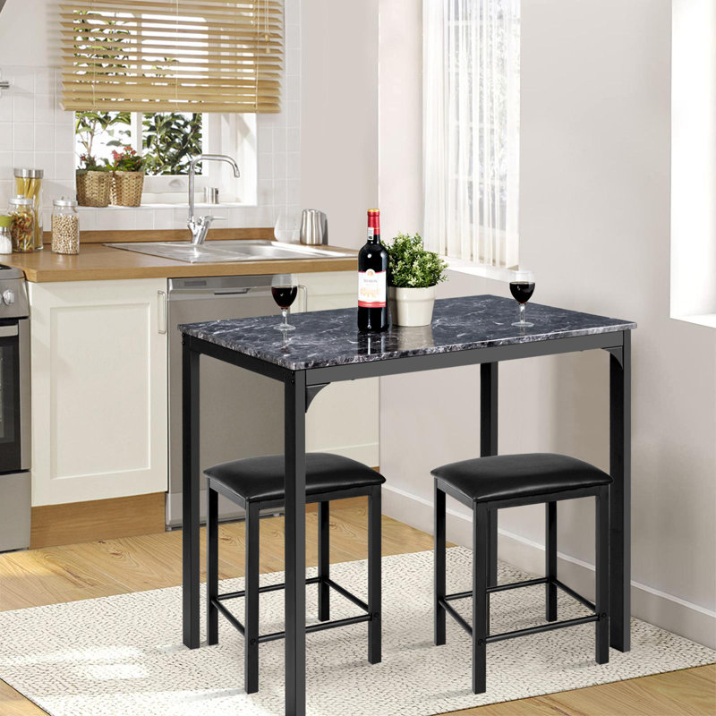Flexington Four Leg Dining Set, Black