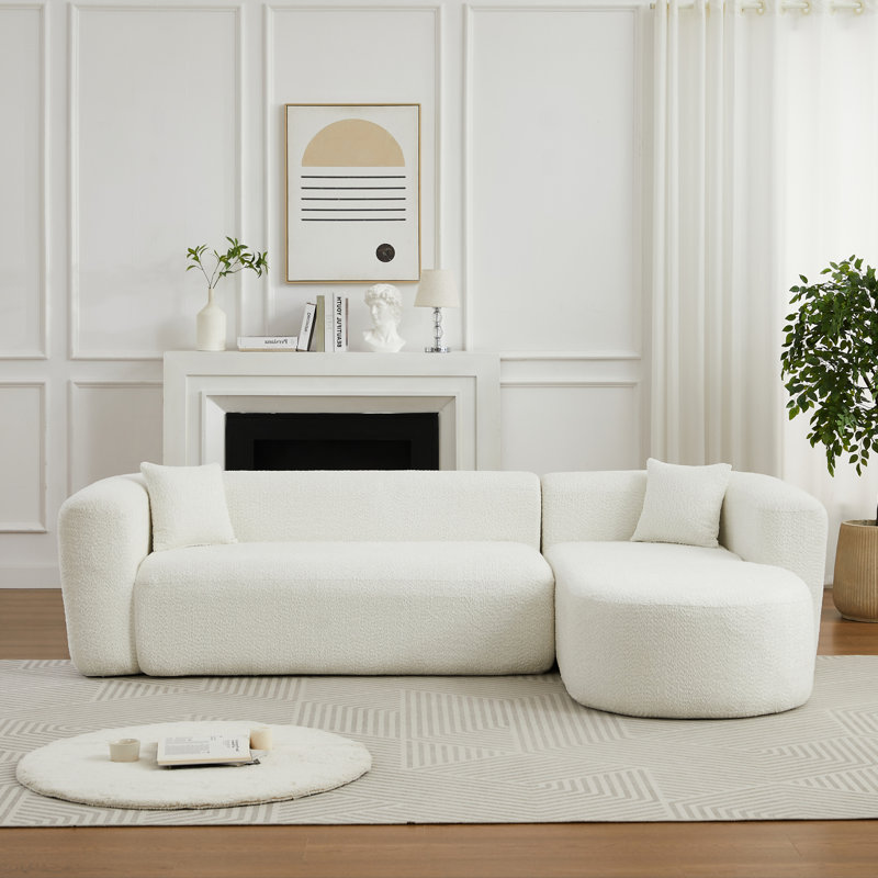 Canapé modulaire spacieux et moderne en tissu chenille, idéal pour la maison