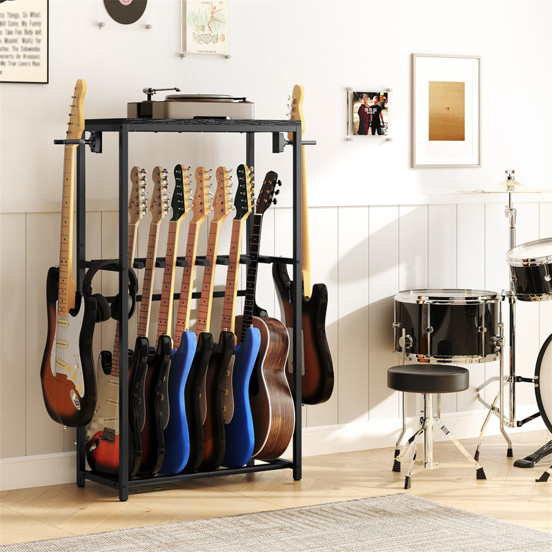 Metal，Manufactured Wood 118cm H Dowel Rack, 118cm H x 62cm W x 30cm D, Black