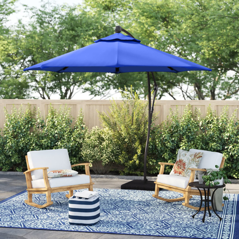 Parasol en porte-à-faux 9' Welwyn, Bleu pacifique - Pacifica