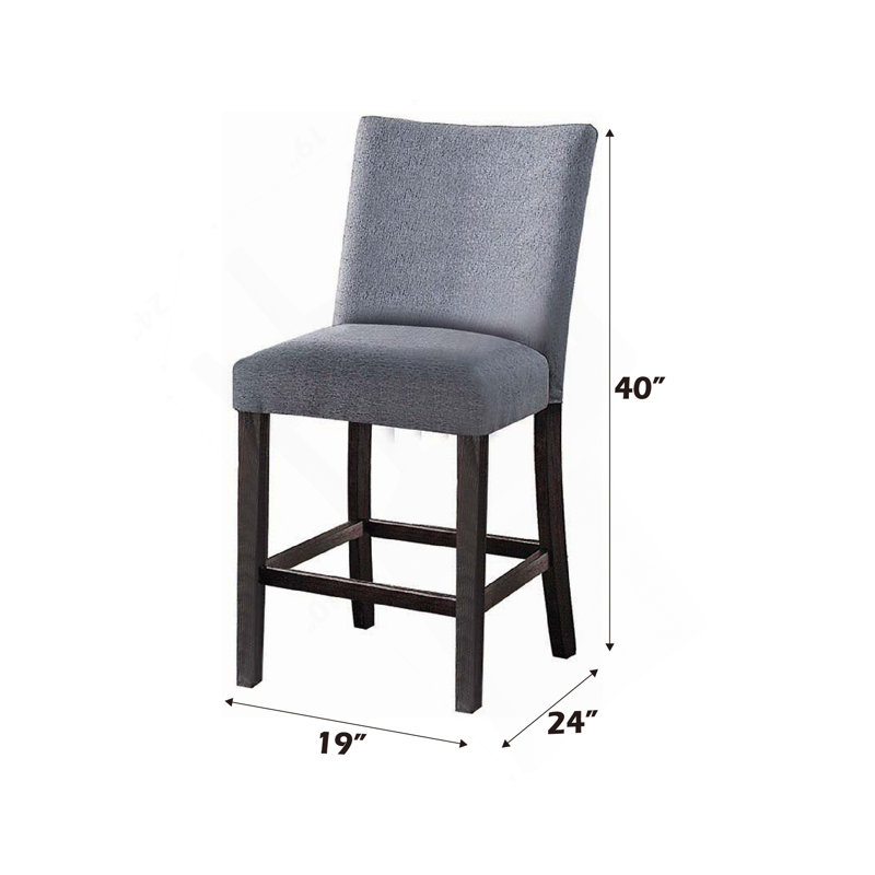 Ensemble de chaises à hauteur de comptoir Yelena en tissu et espresso vieilli (ensemble de 2)