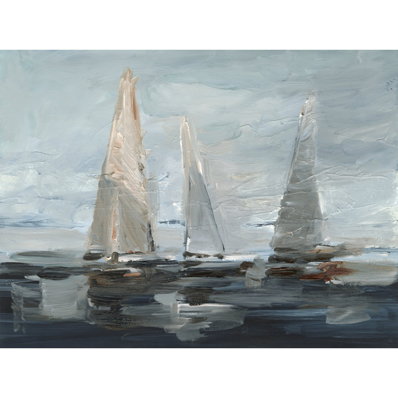 Summer Sailing On The Bay I by Ethan Harper - Wrapped Canvas Print, 30 cm H x 46 cm W