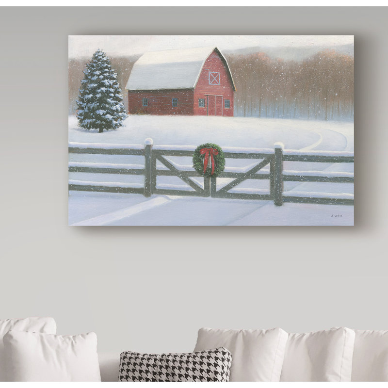 « christmas affinity vi », reproduction de peinture à l’acrylique sur toile tendue, H 12 po x l 19 po x P 2 po