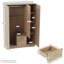 Tayce 4 Piece Bedroom Set (1 Drawer Bedside Chest X2, 5 Drawer Chest, 3 Door 2 Drawer Mirrored Wardrobe)-240331802