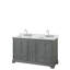Ensemble de meuble-lavabo double 60 "avec miroir Deborah-80205308-23113238