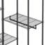 Porte-vêtements autoportant robuste avec 8 tablettes et 5 rails, organisateur de placard réglable, noir