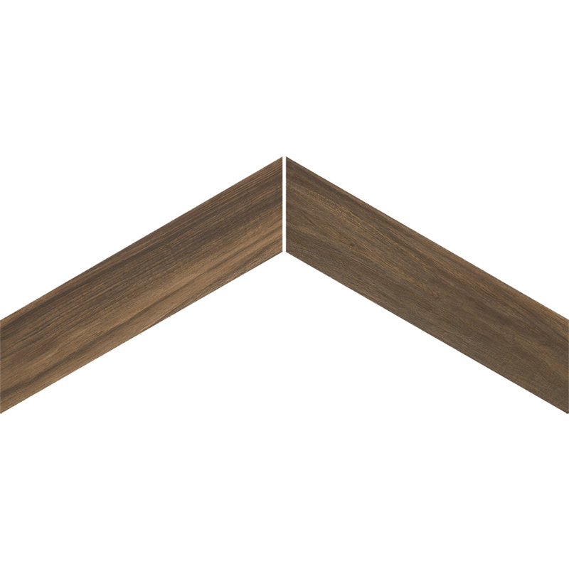 Arbor Glade 4X21 Chevron Porcelain Wood Look Tile, Brown