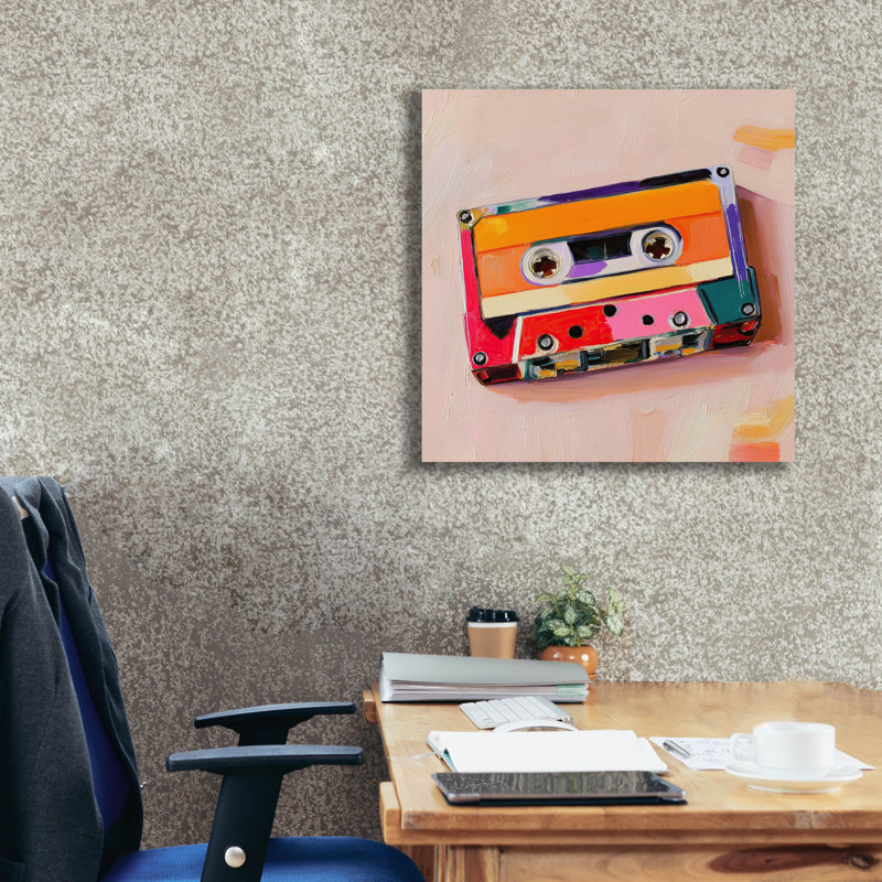 «Vintage Cassette Tape 2» par Ann Klee, art mural sur toile, 26 po x 26 po, 26"x26"
